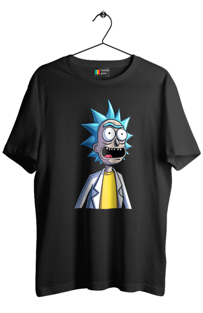 Футболка чоловіча з принтом "Рік та Морті". Rick and morty, мультфільм, наукова фантастика, пригоди, рік, рік і морті, трагікомедія, чорний гумор. 2070702