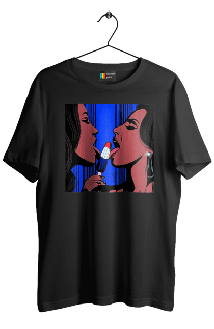 Футболка чоловіча з принтом "Дівчата Лижуть Морозиво". Лізатт, смоктати. 2070702