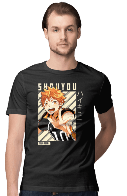 Футболка чоловіча з принтом "Волейбол!! Хіната". Anime, haikyu, hinata, manga, shoyo hinata, аніме, волейбол, манга, хіната, шьо хіната. 2070702