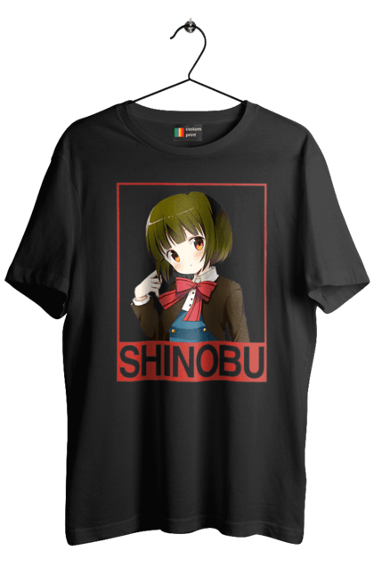 Men's t-shirt with prints Kiniro Mosaic Shinobu Omiya. Anime, gold mosaic, kiniro mosaic, kinmoza, manga, shinobu, shinobu omiya. 2070702