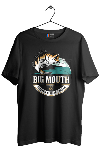 Футболка чоловіча з принтом "Рибалка". Вилика рибалка, рибалка, хоббі. 2070702