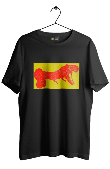 Футболка чоловіча з принтом "Член Динозавр". Динозавр, писюн, член. 2070702