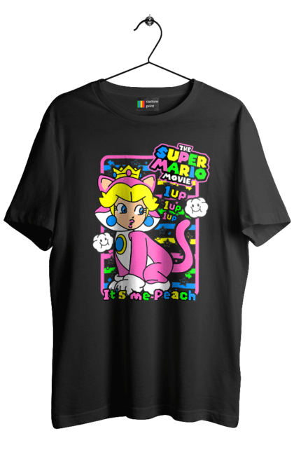 Men's t-shirt with prints The Super Mario Bros. Movie Princess Peach. Character, game, mario, mario bros, movie, nintendo, princess peach, super mario bros. 2070702