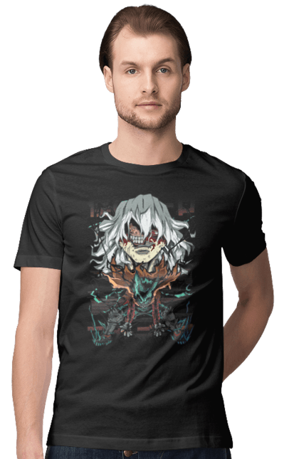 Футболка чоловіча з принтом "Моя академія героїв Томура". My hero academia, shigaraki, shigaraki tomura, tomura, академія юей, аніме, манга, моя геройська академія, томура. 2070702