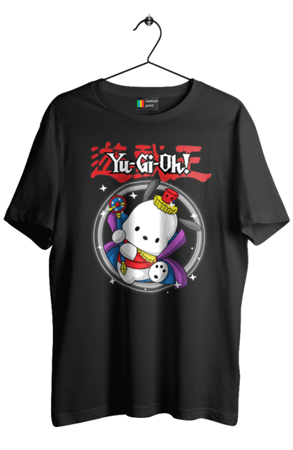 Men's t-shirt with prints Yu Gi Oh! Pochacco. Brand, character, hello kitty, pochacco, yu gi oh, yugio. 2070702