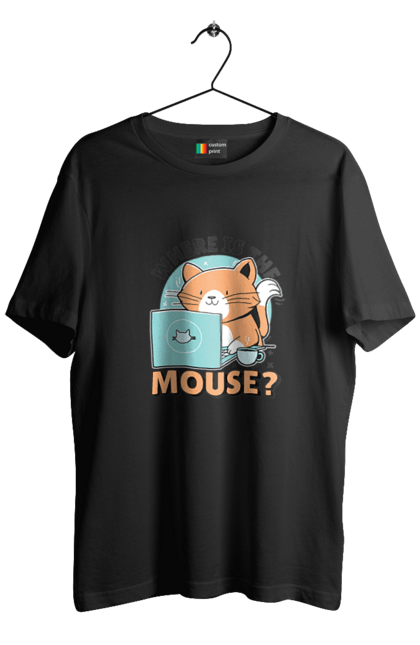 Футболка чоловіча з принтом "Де миша?". Angular, c, css, html, it, javascript, jquery, php, python, react, svelt, vue, айтишник, айті, гумор, код, кодувати, прогер, програміст, програмісти, ти ж, ти ж програміст, тиж програміст. 2070702