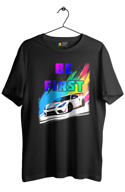 Футболка чоловіча з принтом "Гонка". Автомобільний, гонка, спортивна машина, спортивний автомобіль. 2070702