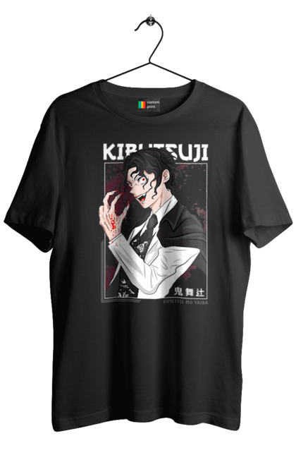 Men's t-shirt with prints Demon Slayer Muzan. Anime, demon slayer, eternal paradise faith, kimetsu no yaiba, manga, muzan, twelve kizuki, upper rank six. 2070702