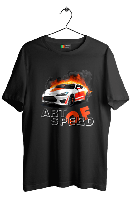Футболка чоловіча з принтом "Швидкість". Авто, автомобіль, автомобільний, гонка, швидкість. 2070702