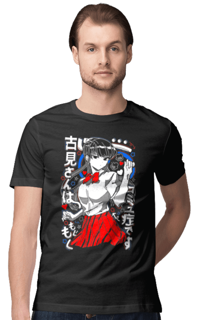 Men's t-shirt with prints Komi Can’t Communicate. Anime, communication problems, komi can’t communicate, komi has problems, manga, shoko komi. 2070702