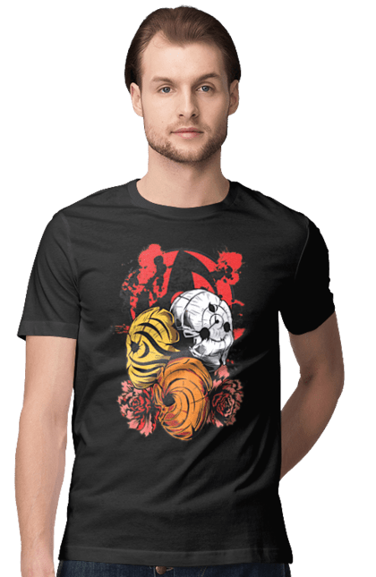 Men's t-shirt with prints Naruto Obito Uchiha. Anime, character, manga, naruto, ninja, obito, obito uchiha, tv series, uchiha. 2070702