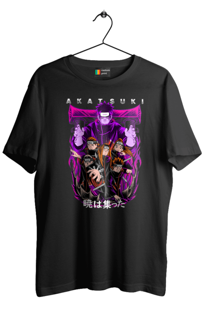 Men's t-shirt with prints Naruto Akatsuki. Akatsuki, anime, character, manga, naruto, ninja, pain, tv series, yahiko. 2070702