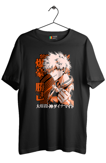 Футболка чоловіча з принтом "Моя академія героїв Бакуго". Bakugo, katsuki, katsuki bakugo, my hero academia, академія юей, аніме, бакуго, кацукі бакуго, манга, моя геройська академія. 2070702