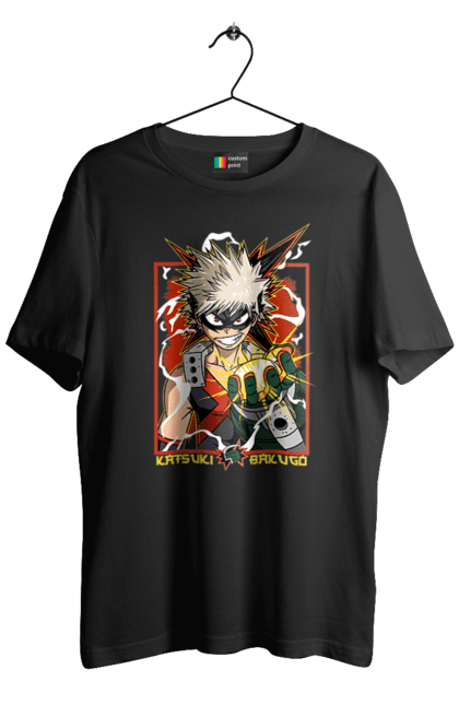 Футболка мужская с принтом Моя геройская академия Бакуго. Bakugo, katsuki, katsuki bakugo, my hero academia, академия юэй, аниме, бакуго, кацуки бакуго, манга, моя геройская академия. 2070702