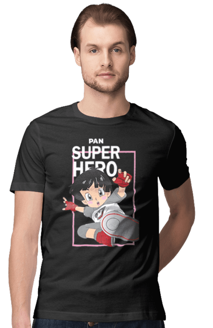 Men's t-shirt with prints Dragon Ball Super Pan. Anime, dragon ball, dragon ball super, dragon ball: super, dragonball super hero, lady, pan. 2070702