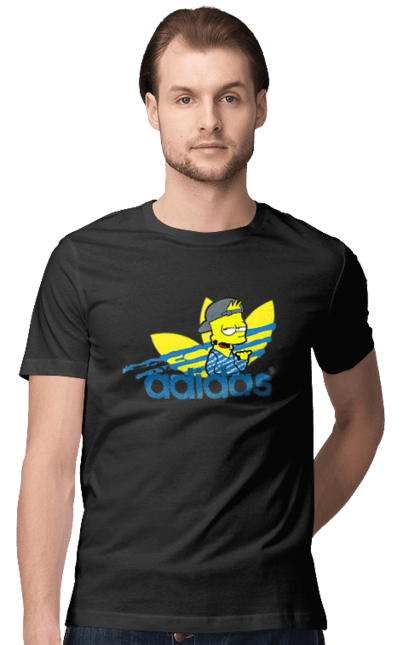 Men's t-shirt with prints Adidas Bart. Adidas, bart, cartoon, simpson. 2070702