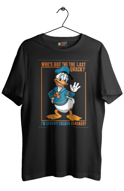 Men's t-shirt with prints Donald Duck. Animated series, cartoon, disney, donald duck. 2070702