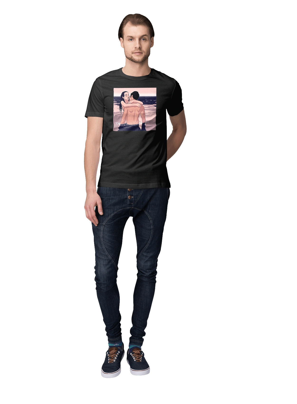 Парочка Обнімається В Річці