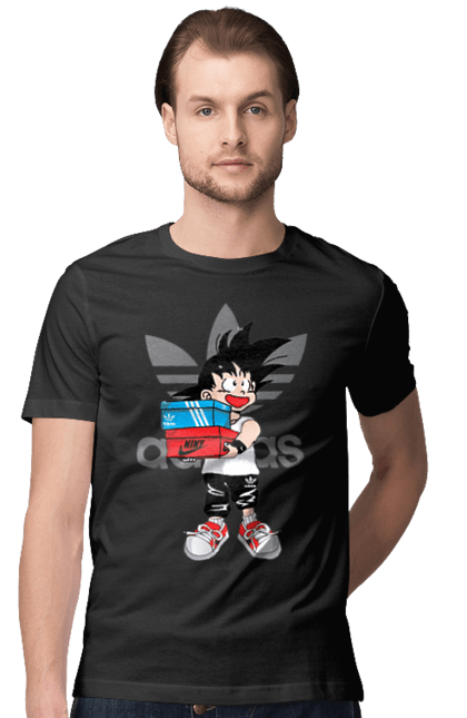 Футболка мужская с принтом Adidas Сон Гоку. Adidas, anime, dragon ball, son goku, адидас, аниме, гоку, жемчуг дракона, манга, сон гоку. 2070702