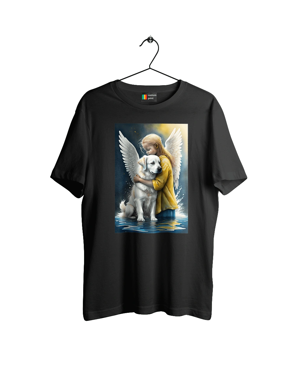Girl and dog angel [memorial to dead animals]
