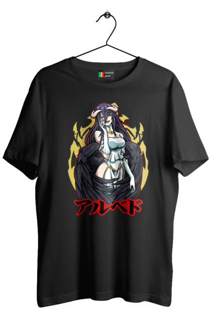 Men's t-shirt with prints Overlord Albedo. Albedo, anime, lord, overlord, tv series. 2070702