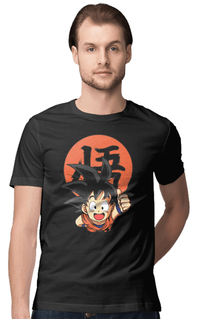 Men's t-shirt with prints Dragon Ball Son Goku. Anime, dragon ball, goku, manga, son goku, tv series. 2070702