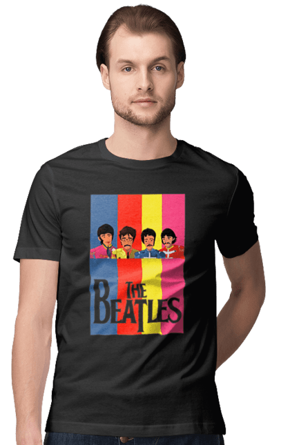 Men's t-shirt with prints The Beatles. Beatles, george harrison, john lennon, liverpool four, music, paul mccartney, ringo starr. 2070702