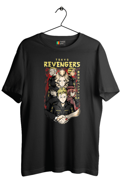 Men's t-shirt with prints Tokyo Avengers. Action movie, anime, fantasy, game, manga, takemichi, thriller, tokyo avengers, tokyo revengers, tv series. 2070702