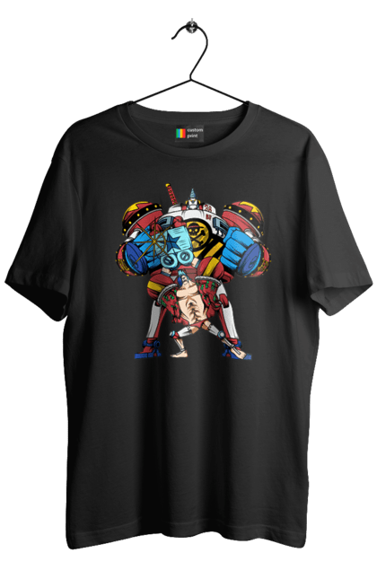 Men's t-shirt with prints One Piece Franky. Anime, franky, iron man, manga, one piece, straw hat pirates. 2070702