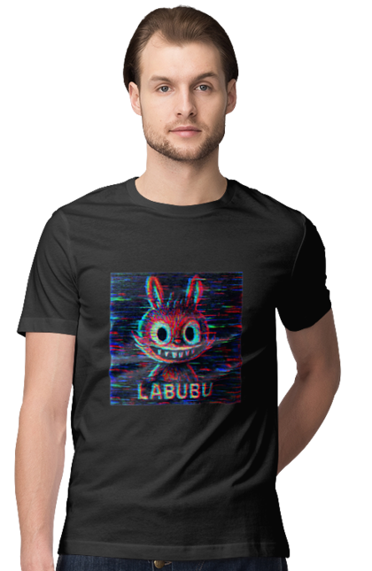 Футболка чоловіча з принтом "Лабубу". Crt, rgb, глітч, кіберпанк, лабубу, пікселі, ретро, спотворення, цифрове мистецтво, шум. 2070702