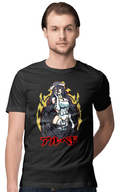 Men's t-shirt with prints Overlord Albedo. Albedo, anime, lord, overlord, tv series. 2070702