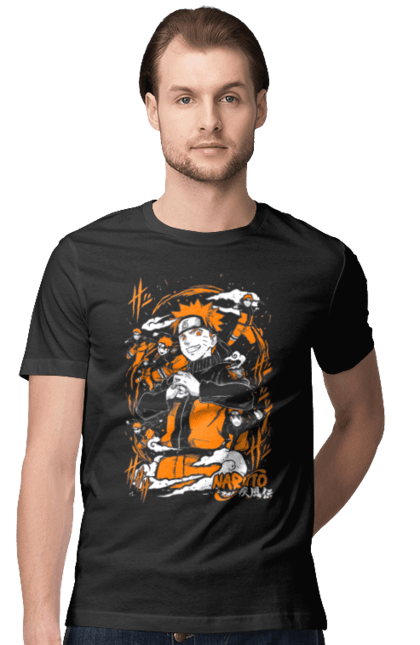 Men's t-shirt with prints Naruto. Anime, character, manga, naruto, ninja, tv series. 2070702