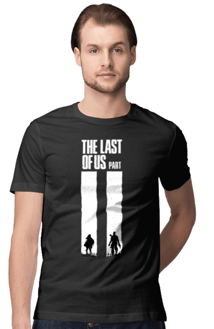 Футболка чоловіча з принтом "Last of Us". Playstation, ps5, виживання, гра, жахи, комп`ютерна гра, людожери. Print Shop