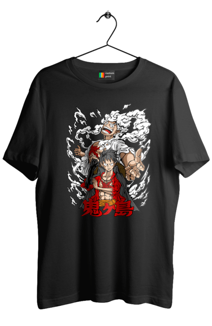 Men's t-shirt with prints One Piece Luffy. Anime, luffy, manga, monkey de luffy, one piece, pirates. 2070702