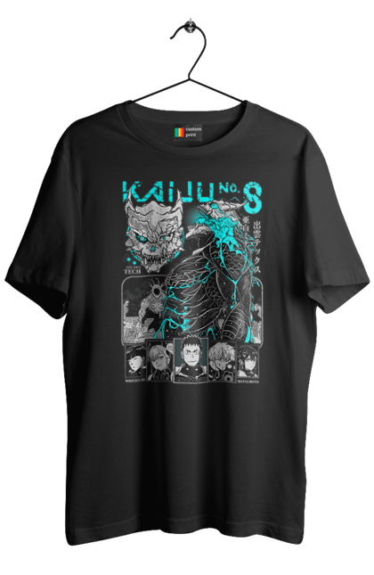 Men's t-shirt with prints Kaiju № 8 Kafka Hibino. Anime, hibino kafka, kafka hibino, kaiju, kaiju 8, kaiju 8, kaiju № 8, manga. 2070702