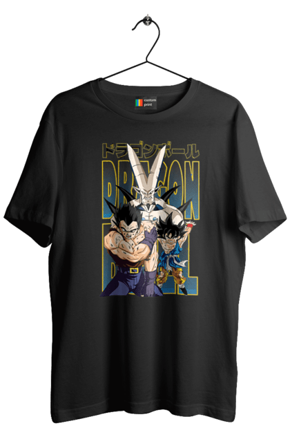 Men's t-shirt with prints Dragon Ball. Anime, dragon ball, goku, manga, tv series, vegeta. 2070702