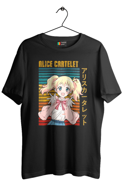 Men's t-shirt with prints Kiniro Mosaic Alice Cartelet. Alice, alice cartelet, anime, gold mosaic, kiniro mosaic, kinmoza, manga. 2070702