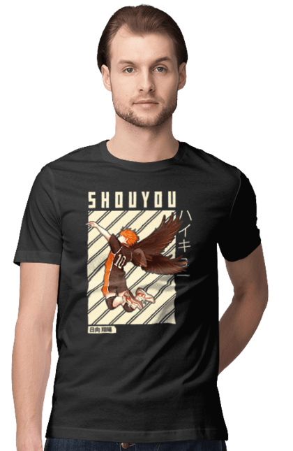 Men's t-shirt with prints Haikyu!! Hinata. Anime, haikyu, hinata, manga, shoyo hinata, sports anime, volleyball. 2070702