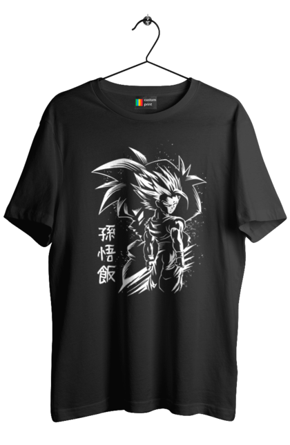 Men's t-shirt with prints Dragon Ball Son Goku. Anime, dragon ball, goku, manga, son goku, tv series. 2070702