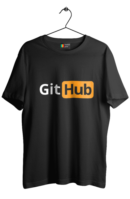 Футболка чоловіча з принтом "Гіт Хаб". Айті, айтішник, гіт хаб, для айтішника, для програміста, подарунок айтішнику, подарунок програмісту, програміст, розробник. 2070702