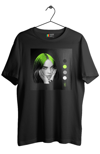 Футболка чоловіча з принтом "Біллі Ейліш". Біллі, біллі ейліш, ейліш. 2070702