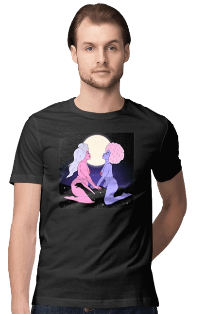 Two Aliens And The Moon