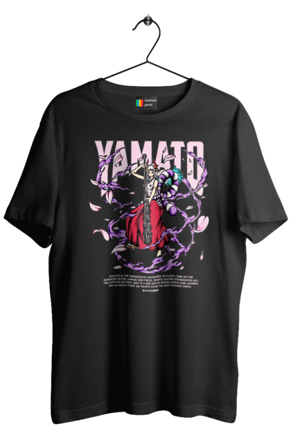 Men's t-shirt with prints One Piece Yamato. Anime, manga, one piece, pirates, straw hat pirates, yamato. 2070702