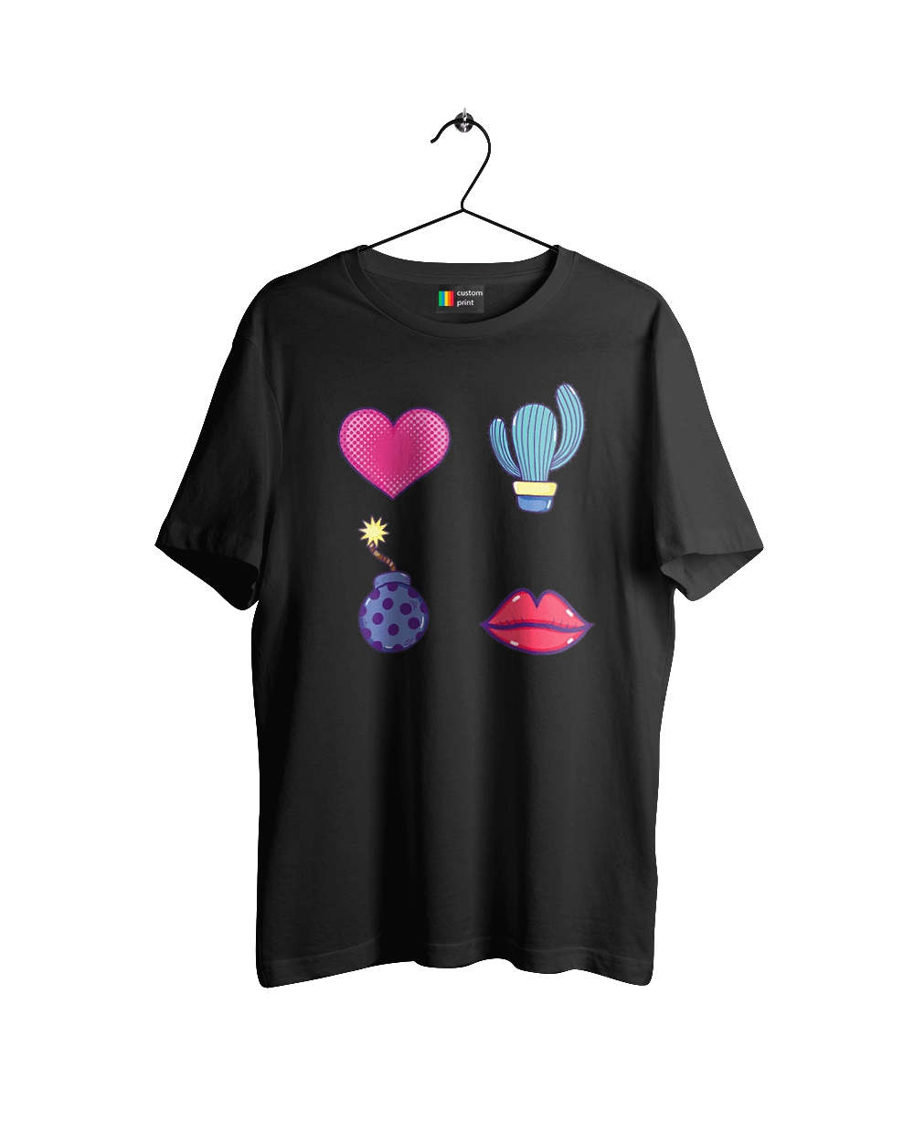 Heart, Cactus, Bomb, Lips