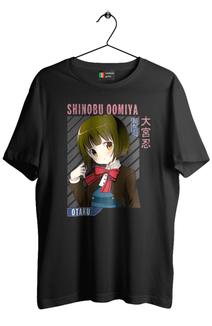 Men's t-shirt with prints Kiniro Mosaic Shinobu Omiya. Anime, gold mosaic, kiniro mosaic, kinmoza, manga, shinobu, shinobu omiya. 2070702