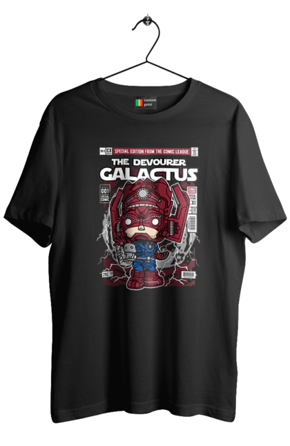 Футболка чоловіча з принтом "Galactus". Галактус, дивуватися, комікси, простір. Funkotee