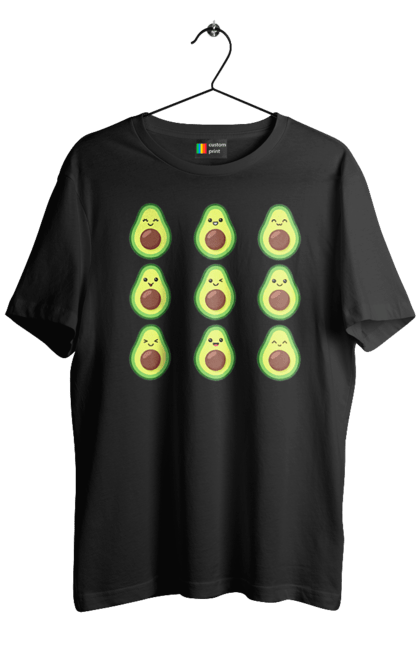 Футболка чоловіча з принтом "Настрій Авокадо". Авокадо, емоції, їжа. 2070702