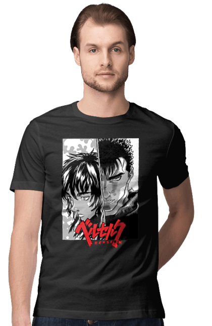 Men's t-shirt with prints Berserk. Anime, berserk, griffith, guts, kentaro miura, manga. 2070702