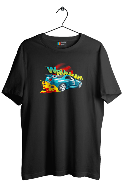 Футболка чоловіча з принтом "Авто". Авто, вогонь, вулиці, денги, дрифт, спорт, спортивне авто, швидкість. 2070702