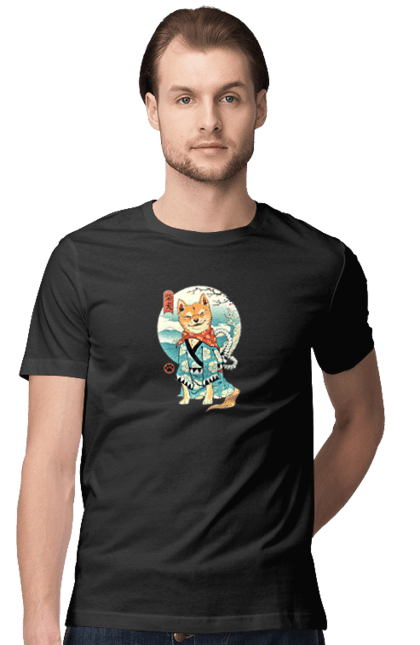 Men's t-shirt with prints Shiba Inu. Dog, dog lover, doggie, japan, shiba, shiba inu. 2070702